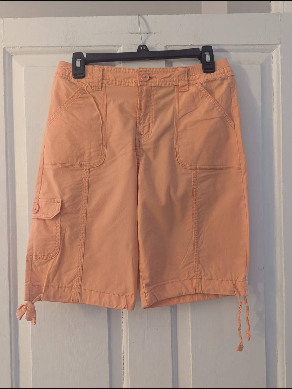 St. John's Bay Peach Cargo Drawstring Bermudas